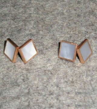 WSTNR20140: White Mother of Pearl, Rose Gold 750