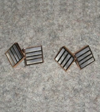 WSTNR20141: Striped, White Mother of Pearl, Rose Gold 750