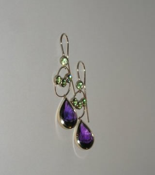 WSTNR20125: Amethyst, Demantoid, White Gold 750
