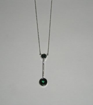 WSTNR20118: Tourmaline, Diamond, White Gold 750