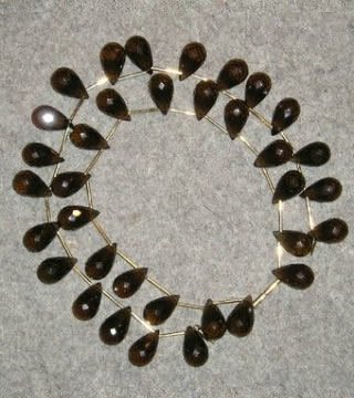 WSTNR20121: Smoky Quartz, Yellow Gold